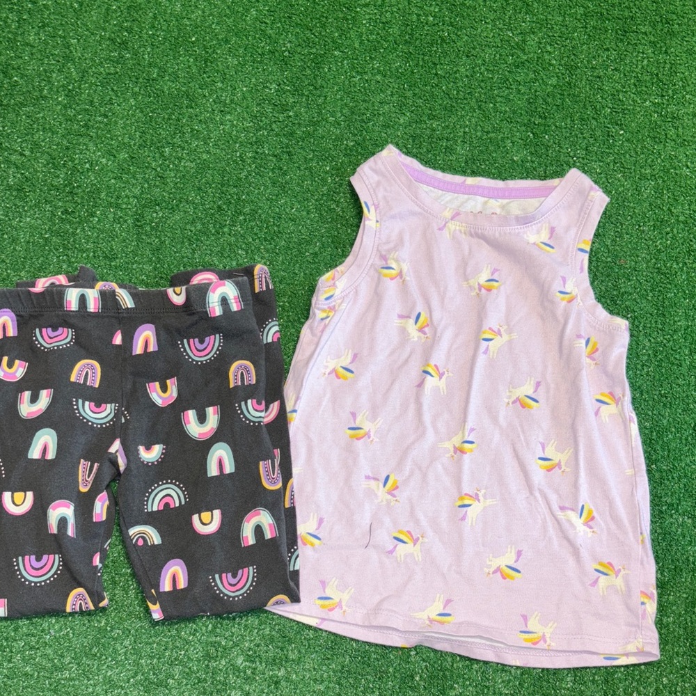 Colorful Kids' Tank Top and Leggings Set